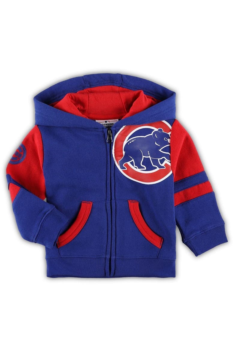 Infant Royal Chicago Cubs Fleece Full-Zip Hoodie, Main, color, Royal