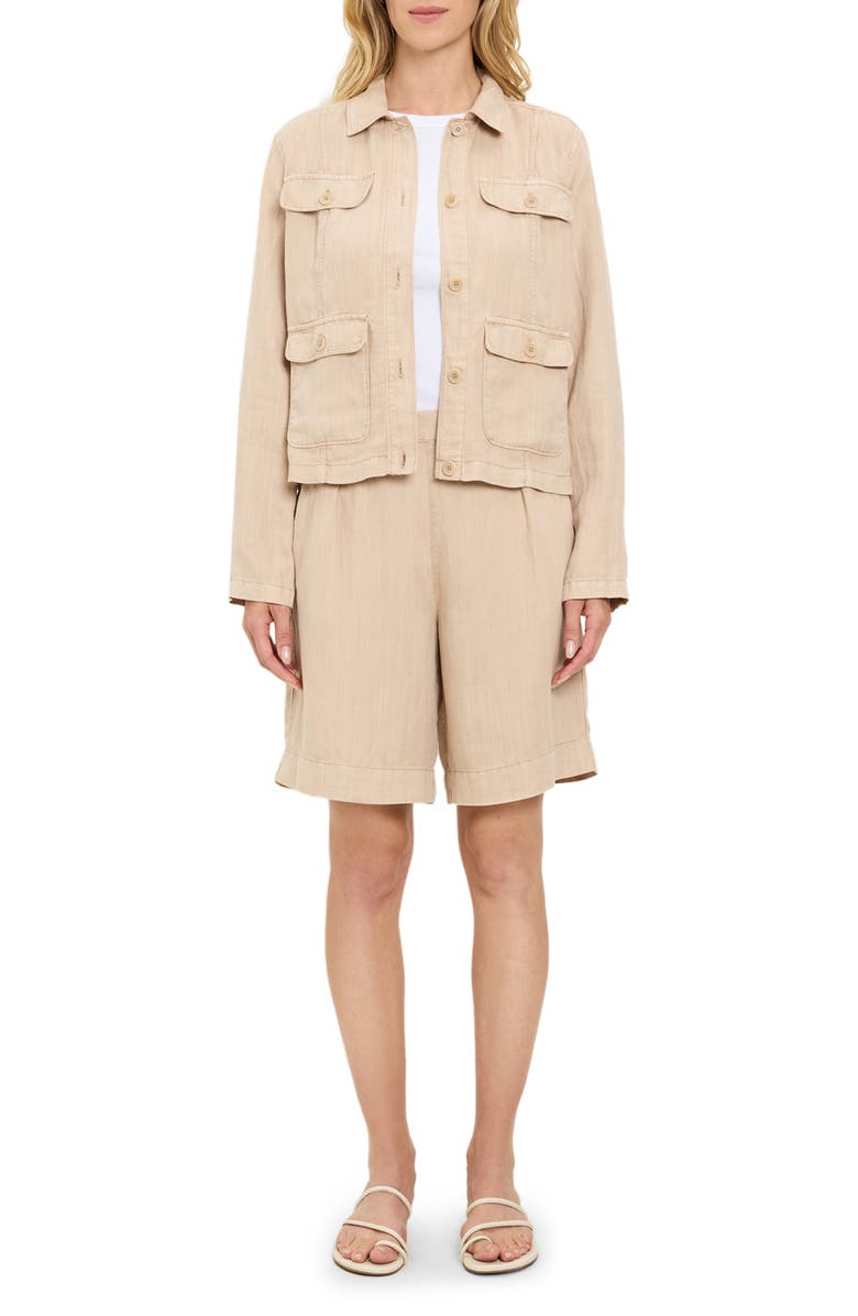 Michael Stars Nash Linen Blend Jacket, Alternate, color, Macadamia