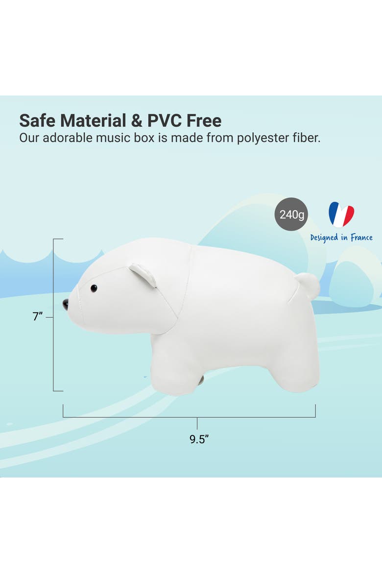 Musical Animals - Polar Bear, Plush Baby Music Box, Nursery Toy & Decor, Alternate, color, White