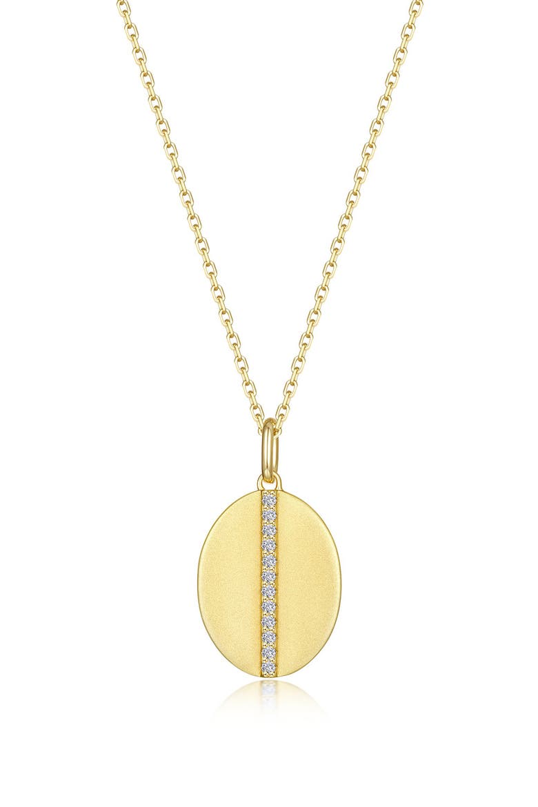 Cowrie Simulated Diamond Shell Pendant Necklace, Main, color, GOLD
