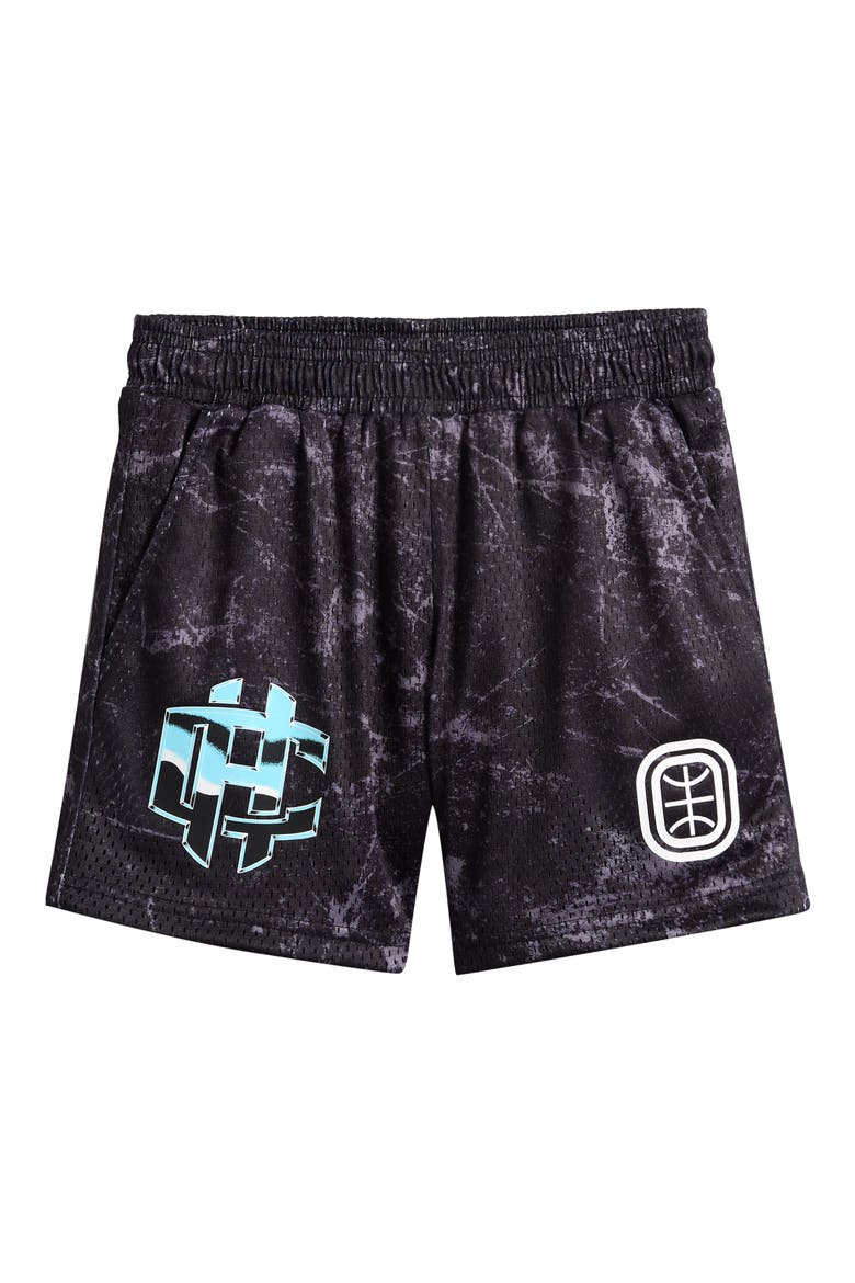 Kids' Cold Hearts Iced Shorts, Main, color, BLACK