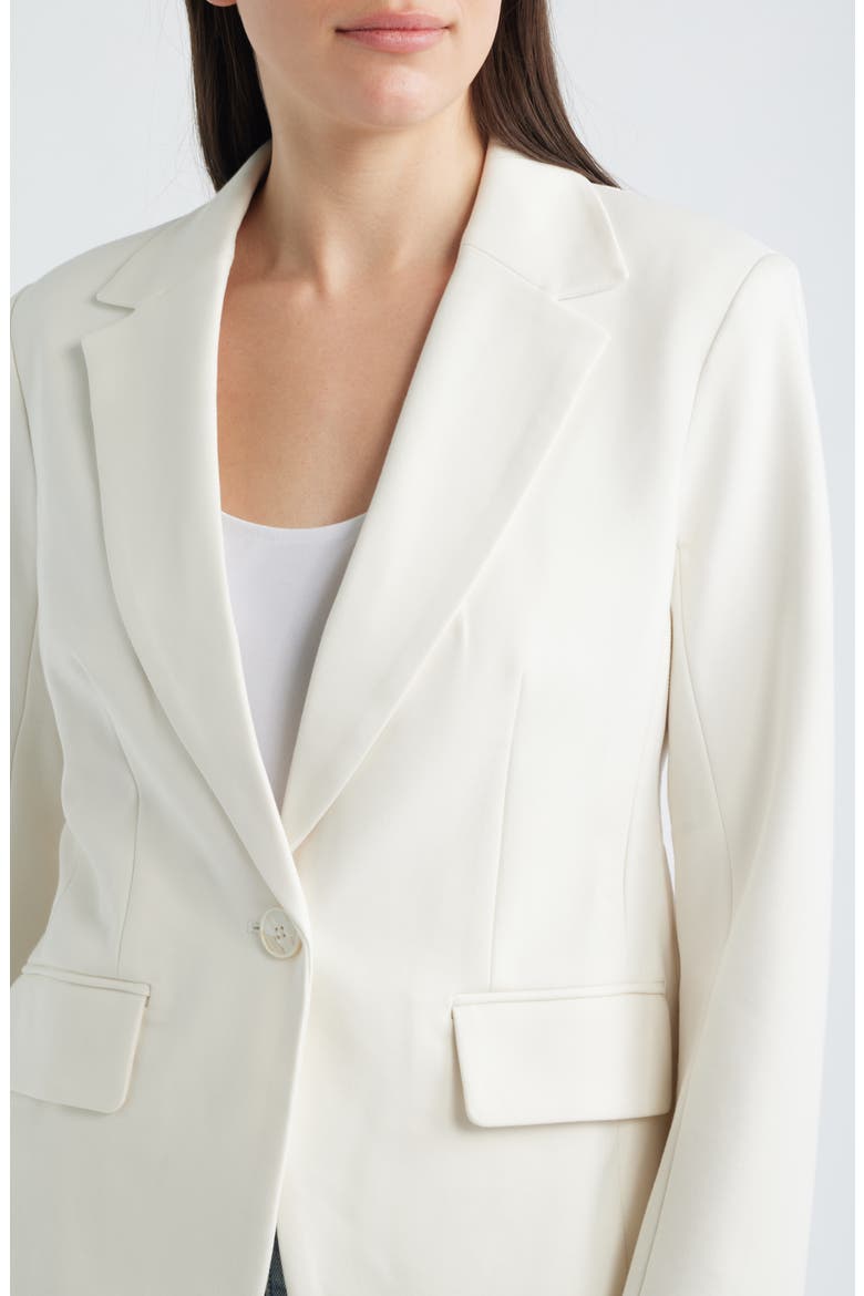 Stretch Ponte Blazer, Alternate, color, IVORY