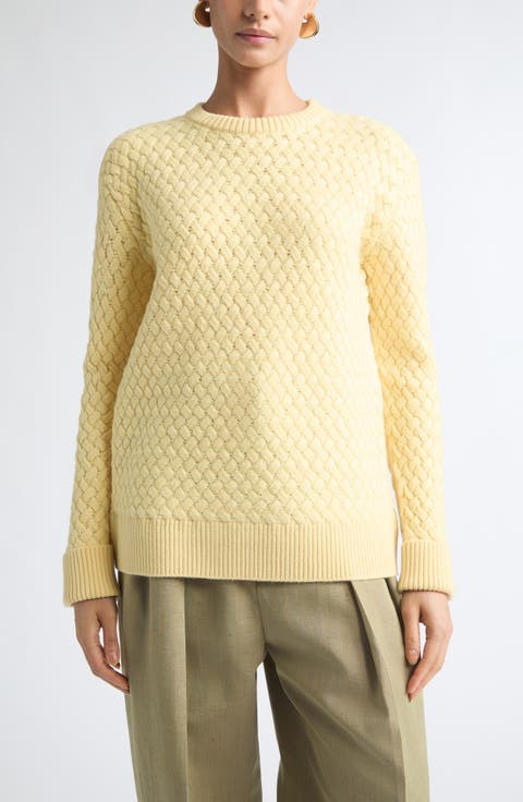 Wool Intrecciato Crewneck Sweater