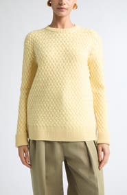 Bottega Veneta Wool Intrecciato Crewneck Sweater