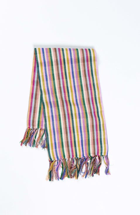Valentina Rainbow Striped Handwoven Cotton Kitchen Towel