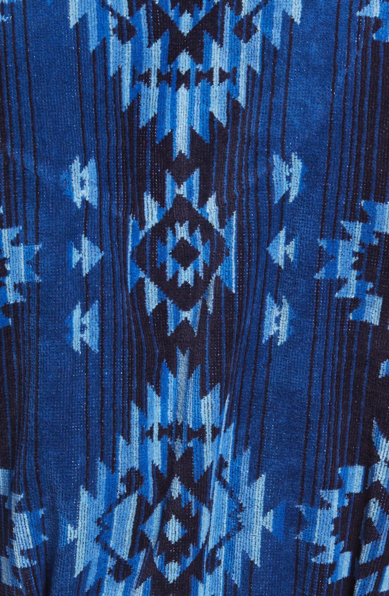 Majestic International Men's Gifted Cotton Terry Velour Robe, Alternate, color, Blue