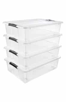 SORBUS 4-Pack Under Bed Storage Bins