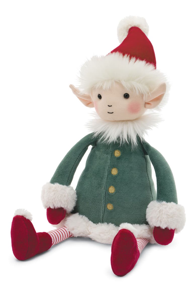 Elf Stuffed Doll, Main, color, GREEN/ RED