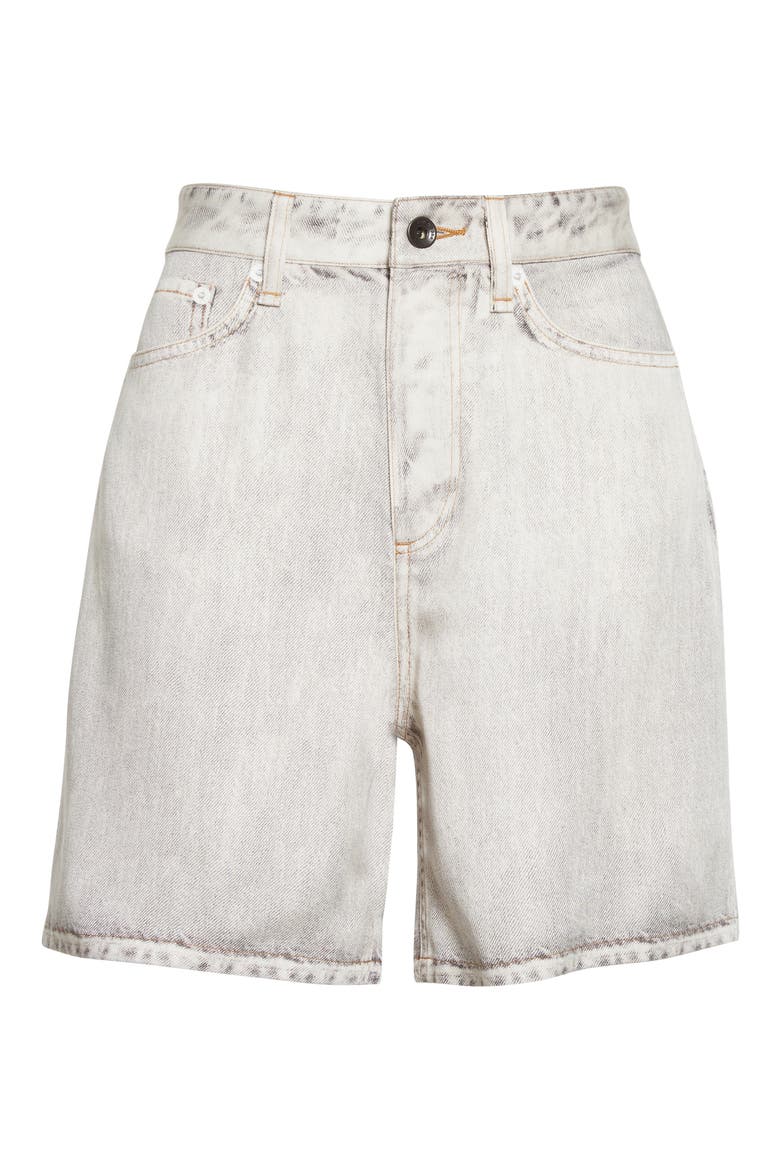 Maya Liquid High Waist Denim Shorts, Alternate, color, BLACK BLEACH