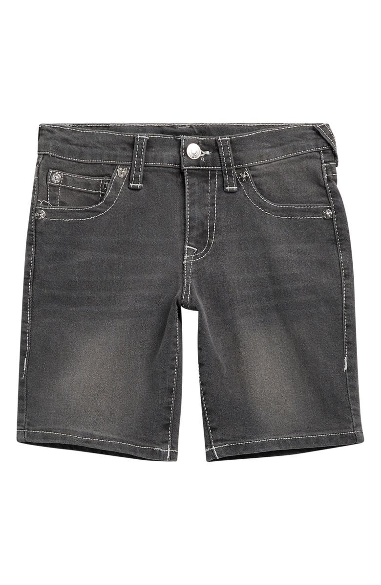 True Religion Kids' Denim Shorts, Main, color, Grey