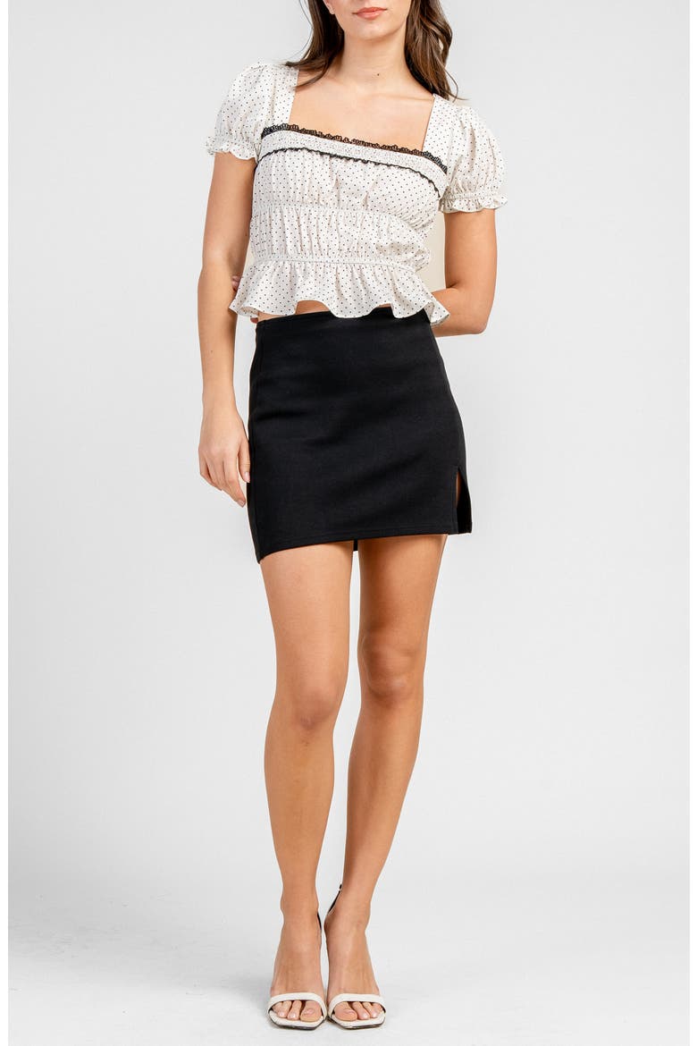 Square Neck Puff Sleeve Smocked Blouse, Alternate, color, WHITE