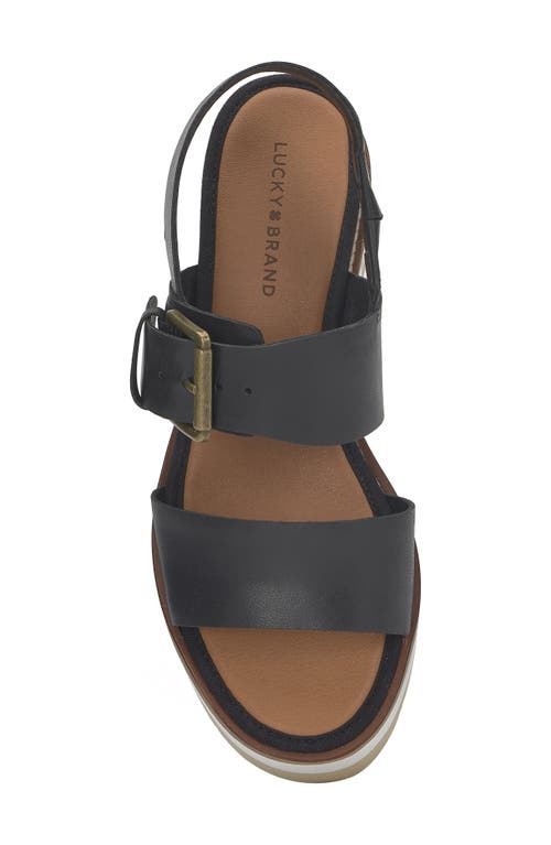 Lucky Brand Turoma Platform Wedge Slingback Sandal