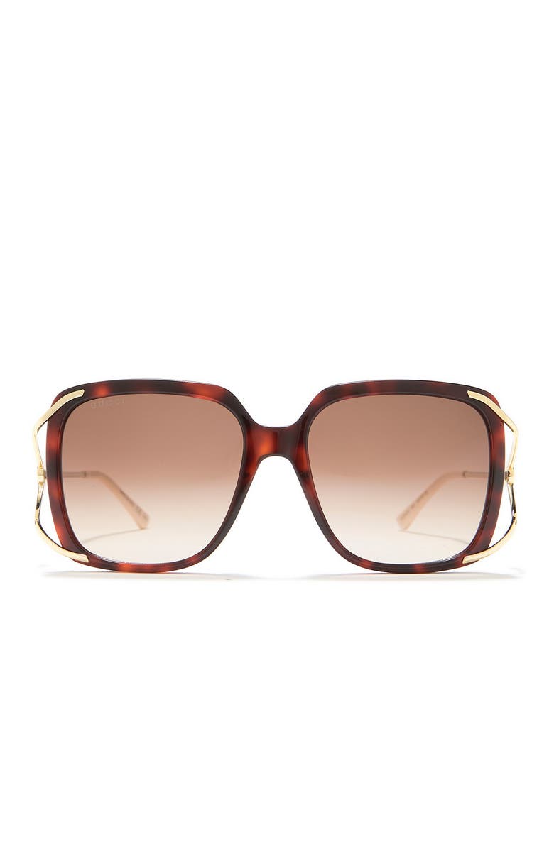 Gucci 56mm Square Sunglasses, Alternate, color,