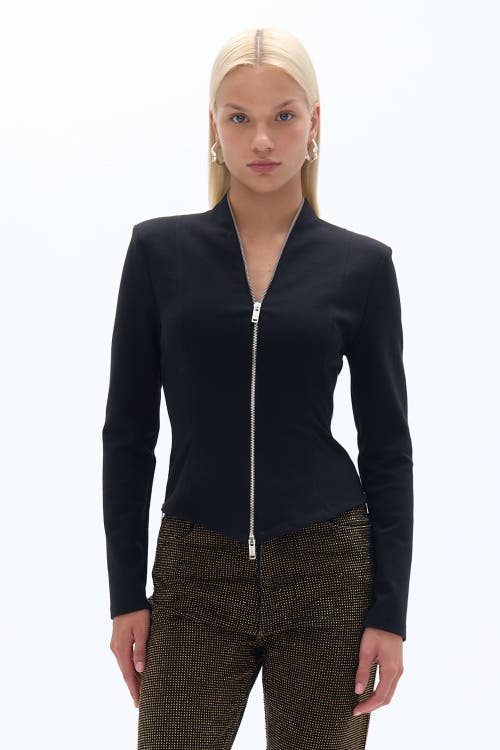 NOCTURNE NOCTURNE ZIPPER DETAILED BLOUSE 