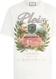 PHILIPP PLEIN Round Neck T-Shirt Cannes Tennis Club Men