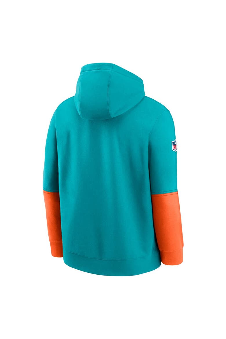 Men's Nike Aqua Miami Dolphins 2024 Sideline Club Pullover Hoodie, Alternate, color, Aqua