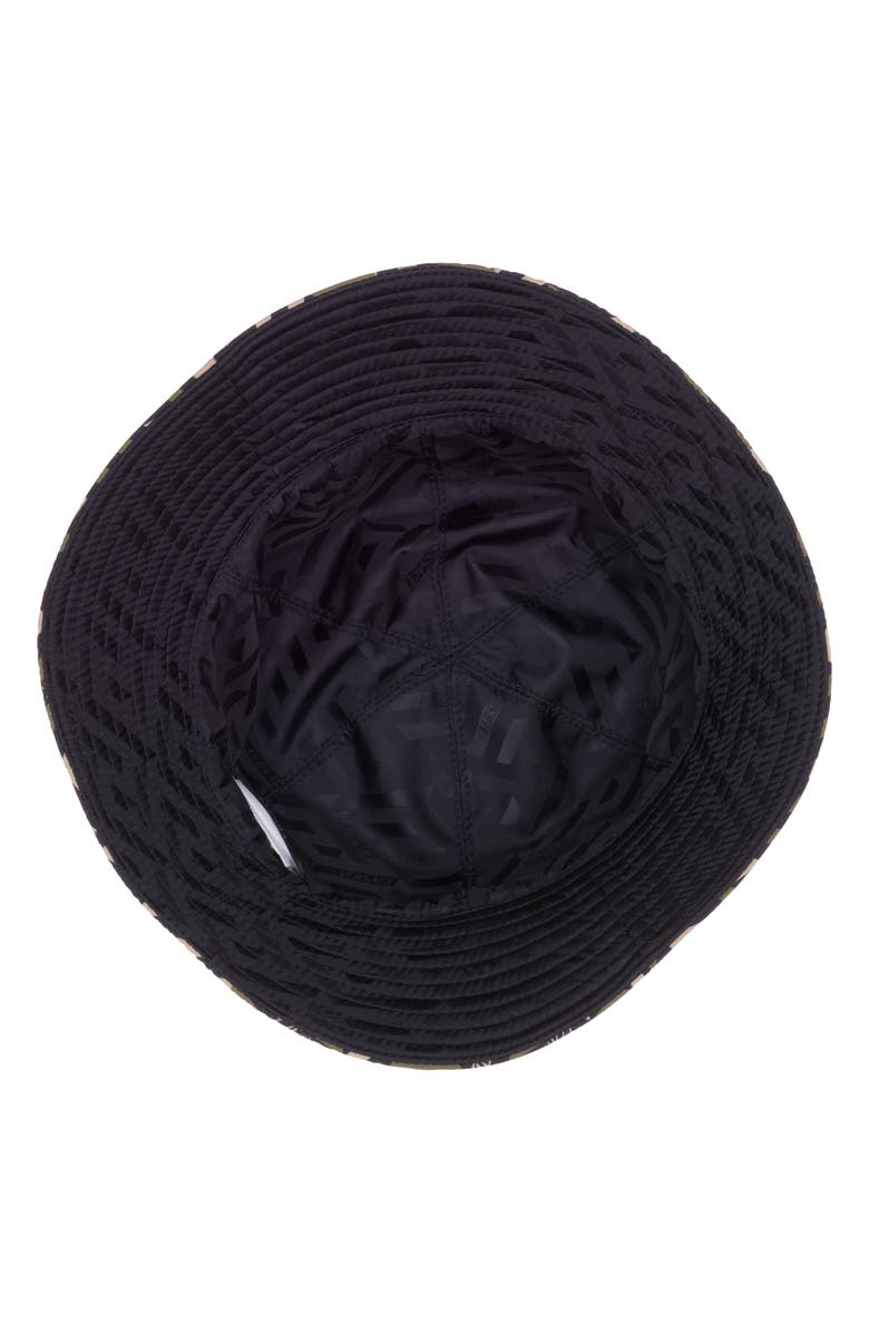 Versace La Greca Monogram Bucket Hat, Alternate, color,