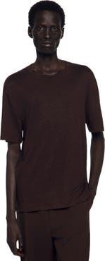 SANDRO Linen T-shirt