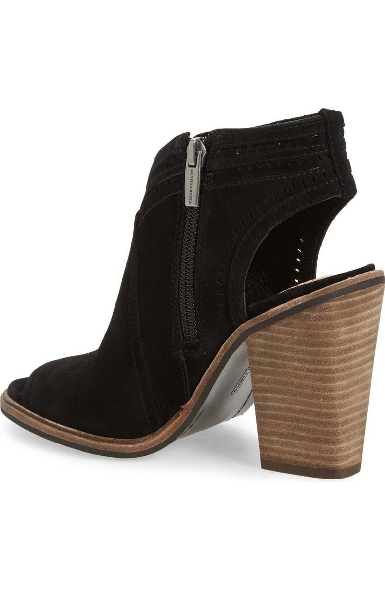 Vince Camuto 'Koral' Perforated Open Toe Bootie, Alternate, color,