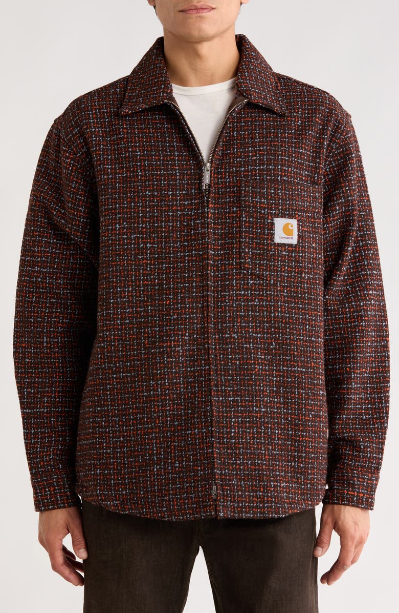 Carhartt Work In Progress Bellamy Shirt Jacket, Alternate, color, Bellamy Check Tobacco