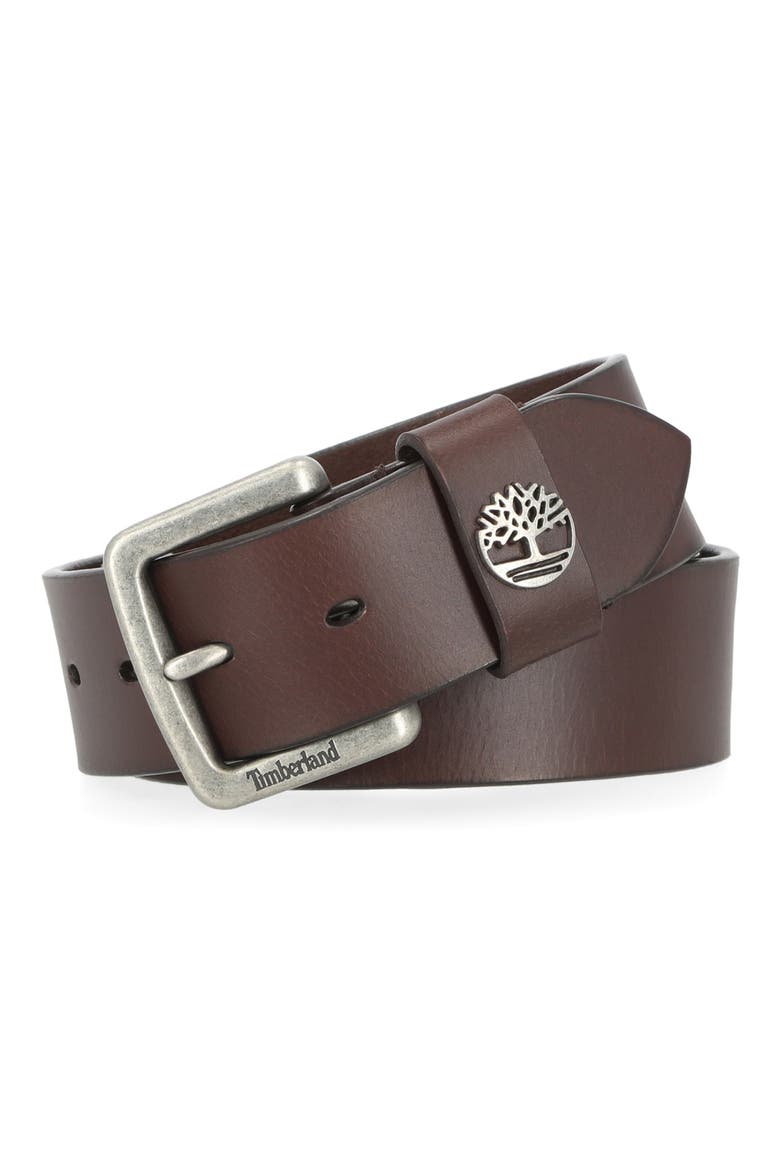 Leather Belt, Alternate, color, BROWN