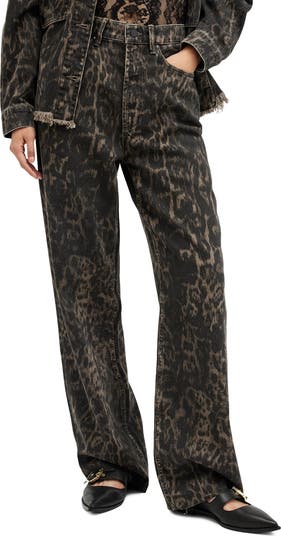 Blake Print Wide Leg Jeans