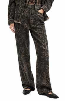 Blake Print Wide Leg Jeans