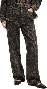 AllSaints Blake Print Wide Leg Jeans