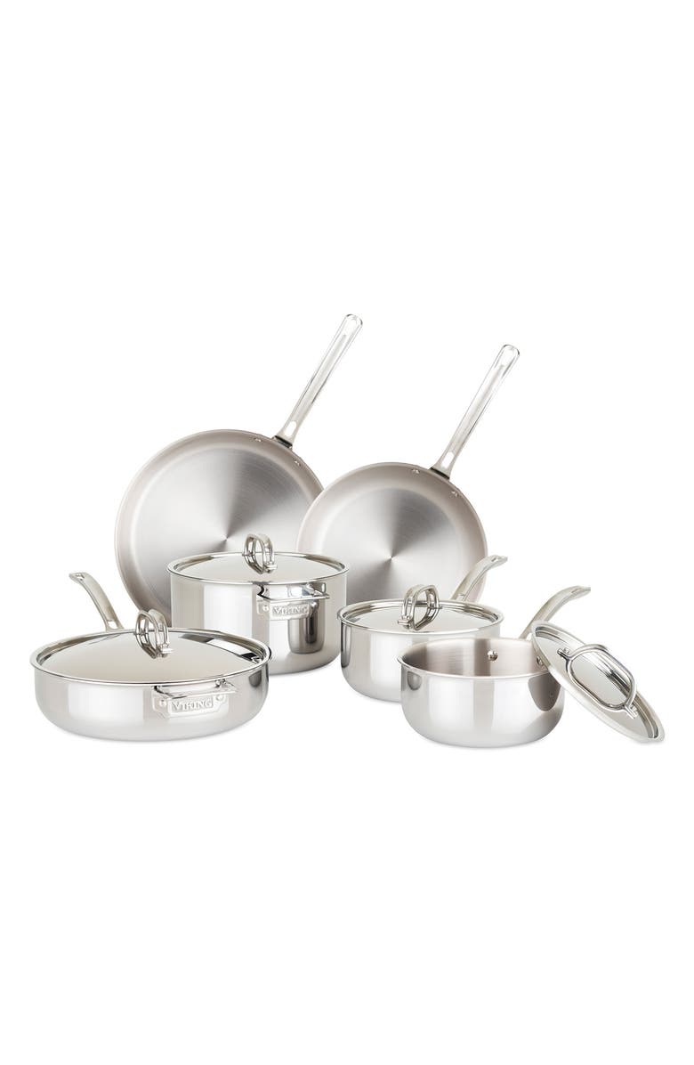 Viking 7-Ply Titanium 10-Piece Cookware Set, Main, color,