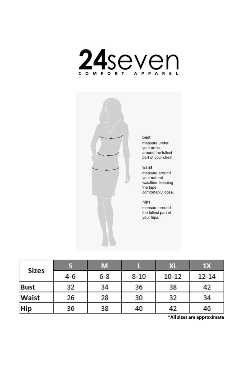 24seven Comfort Apparel Scoop Neck Elbow Sleeve Knee Legth Dress, Alternate, color, Heather