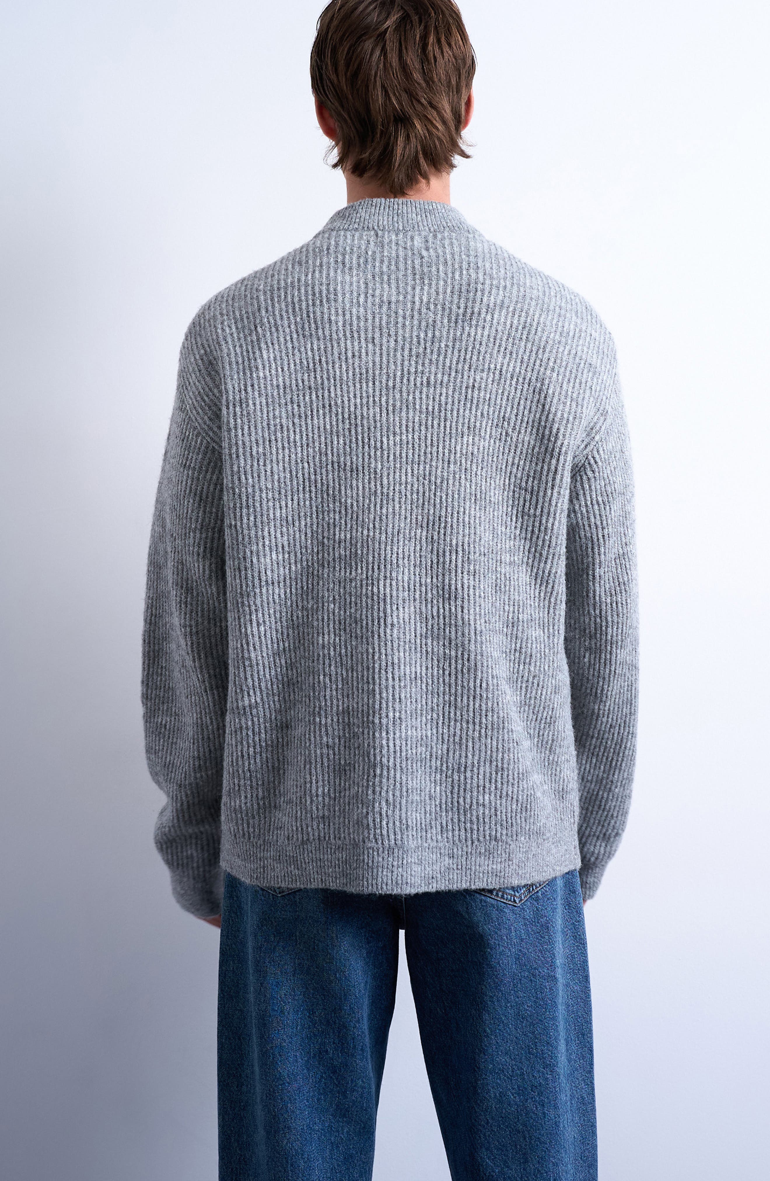 Rib Mock Neck Sweater - image 2