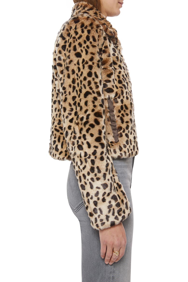 The Pony Keg Cheetah Print Faux Fur Jacket, Alternate, color, SOFT SPOT