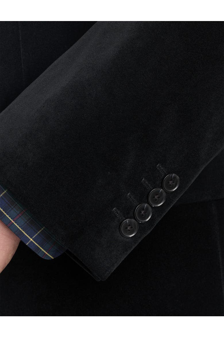 Jacket Relaxer Velvet Sport Coat, Alternate, color, BLACK