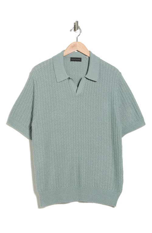 Elie Tahari Johnny Collar Cotton & Cashmere Blend Knit Polo In Green