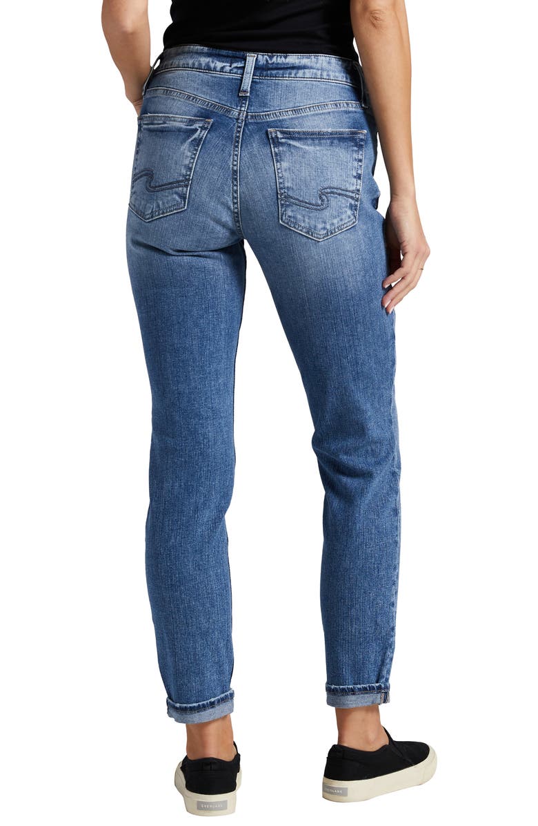 Silver Jeans Co. Mid Rise Slim Boyfriend Jeans, Alternate, color,