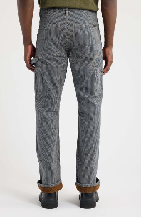 The Sid Indigo Stripe Straight Leg Jeans