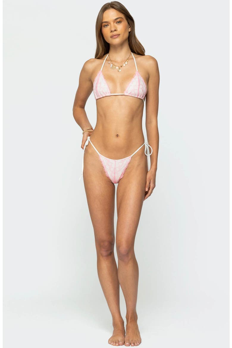 Clayton Side Tie Bikini Bottoms, Alternate, color, PINK