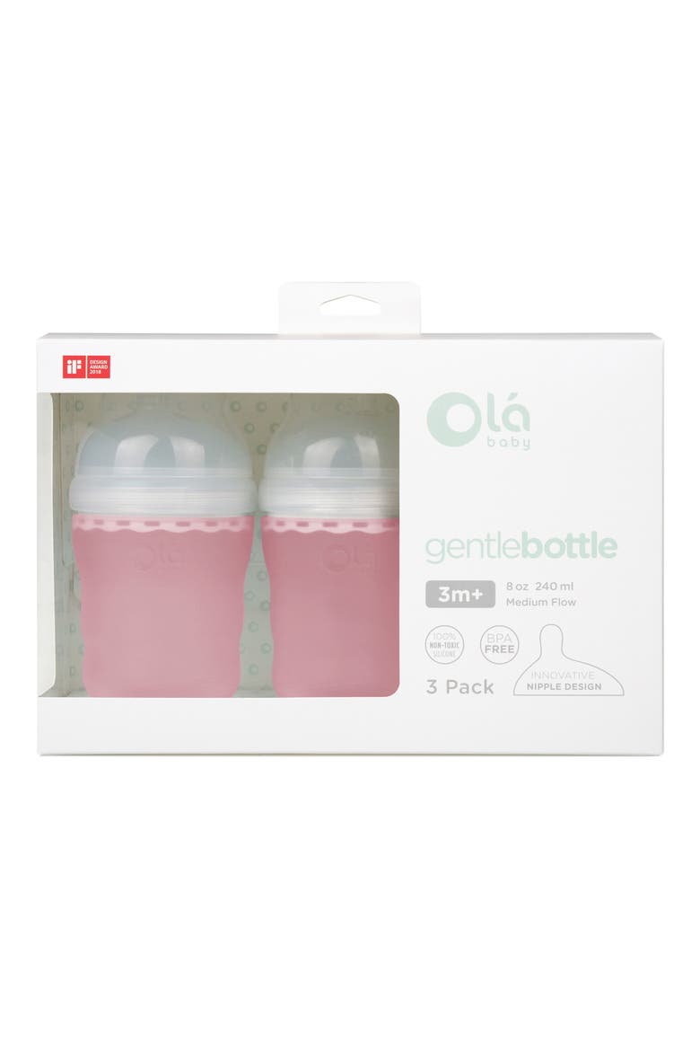 3-Pack GentleBottle 8-Ounce Baby Bottles, Alternate, color, ROSE