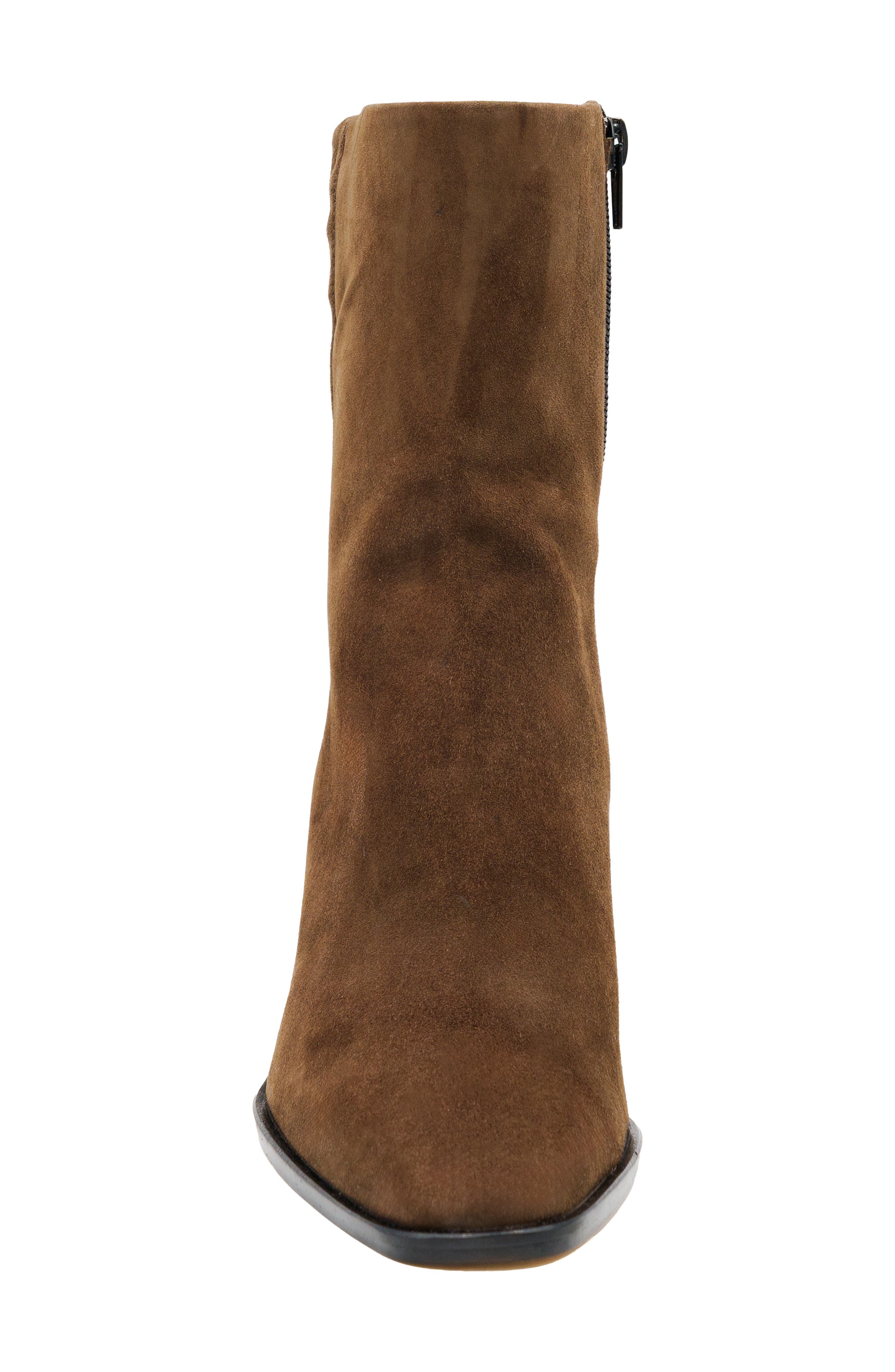 Femmina Leather Bootie, Alternate, color, DARK BROWN