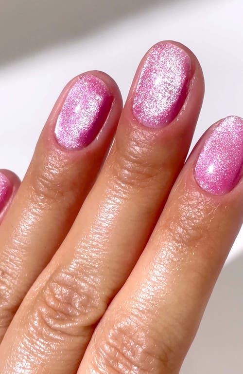 Le Mini Macaron Cat Eye 1-step Gel Nail Polish In Pink