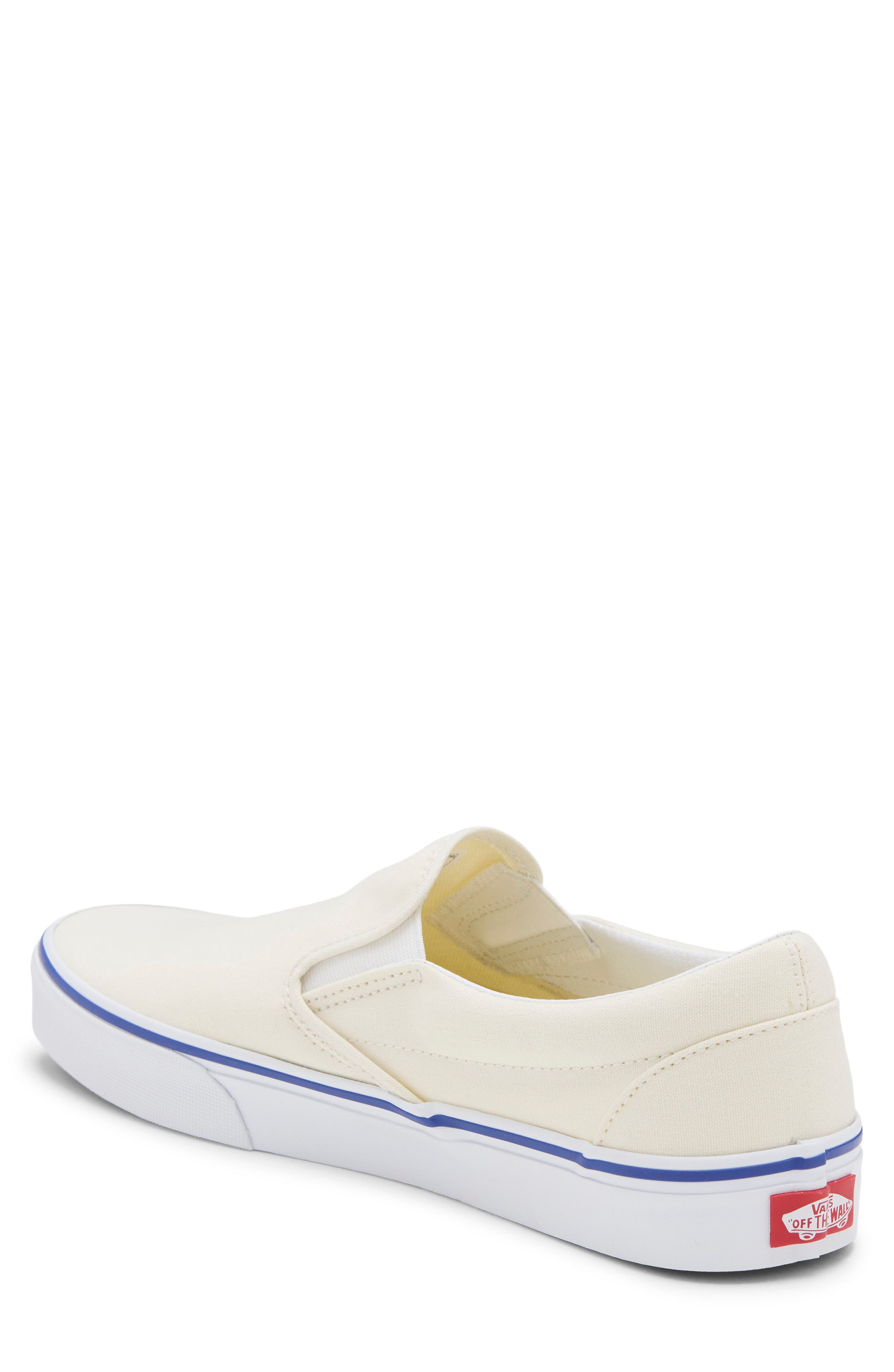 Classic Slip-On Sneaker, Alternate, color, MARSHMALLOW/ BLUE