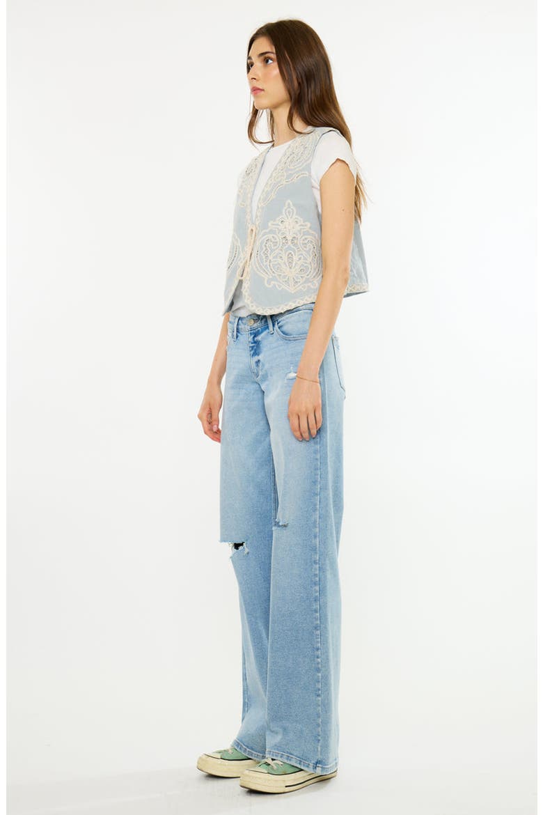 Dian Low Rise Wide Jeans, Alternate, color, Light Wash
