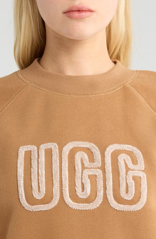 Ugg(r) Logo Crewneck Sweatshirt In Brown