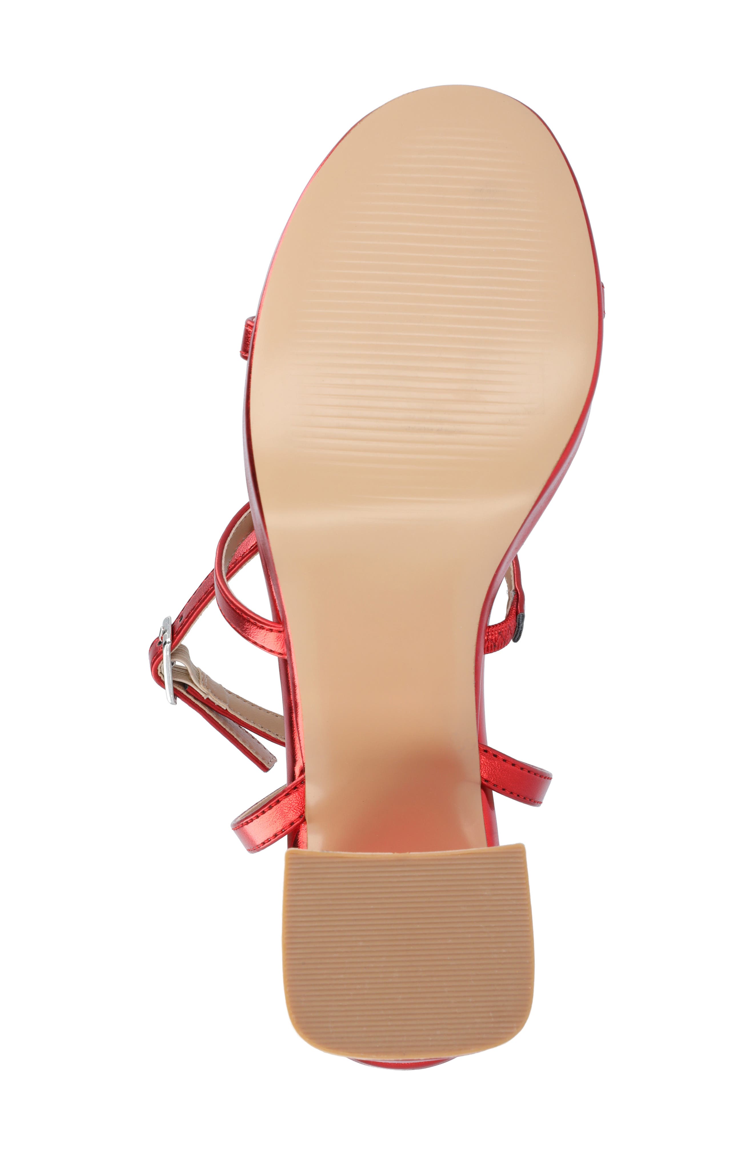 Journee Collection Samilee Block Heel Platform Sandal, Alternate, color, Red