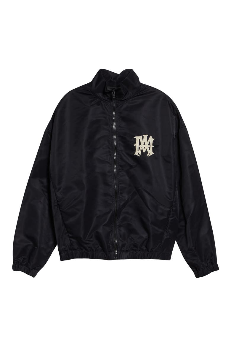 Hollywood Logo Appliqué Blouson Jacket, Alternate, color, BLACK