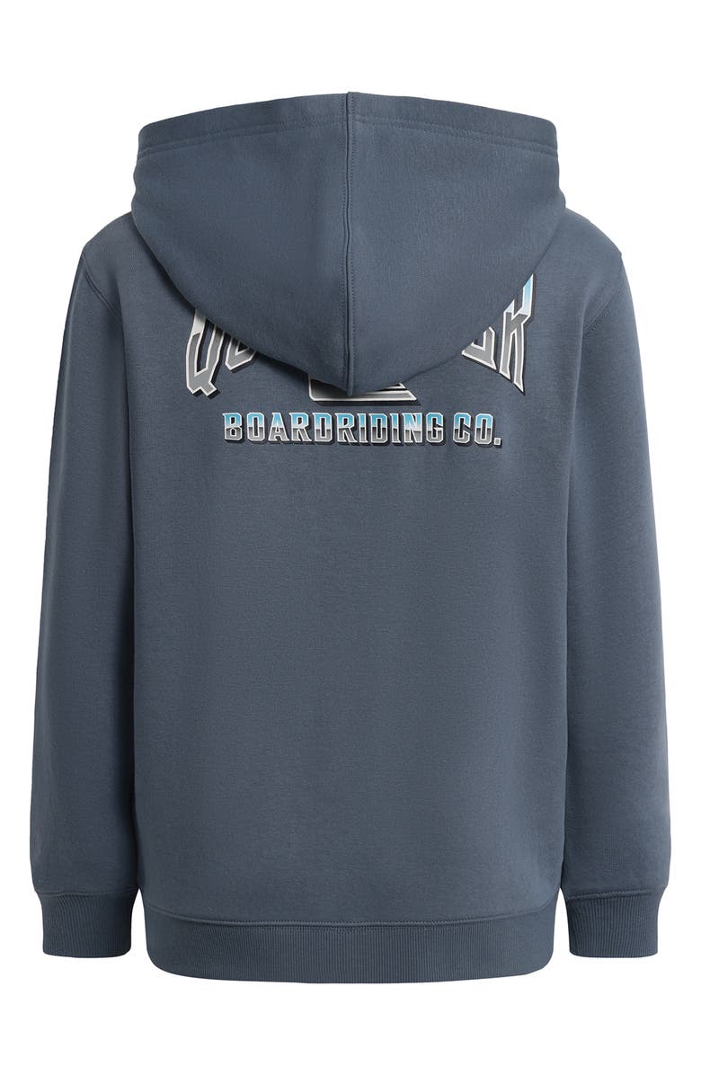 Quiksilver Kids' Logo Full Zip Hoodie, Alternate, color, Stormy Seas