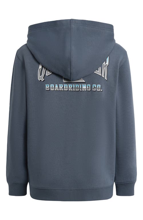 Quiksilver Kids' Logo Full Zip Hoodie In Blue