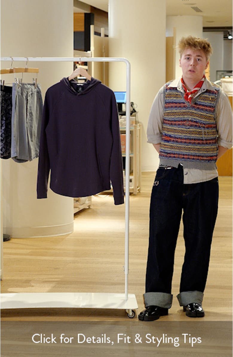 Luke Hooded Cotton Blend Performance Pullover, sales video thumbnail