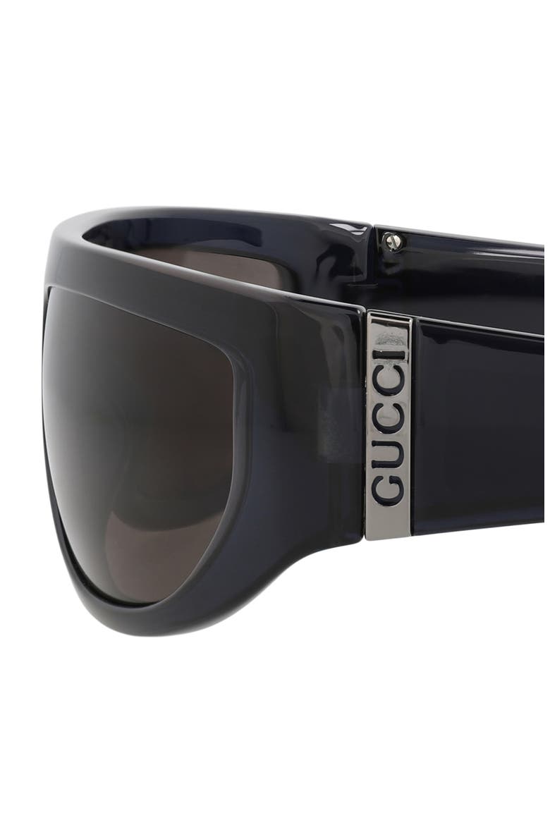 64mm Wrap Sunglasses, Alternate, color, BLUE BLUE GREY