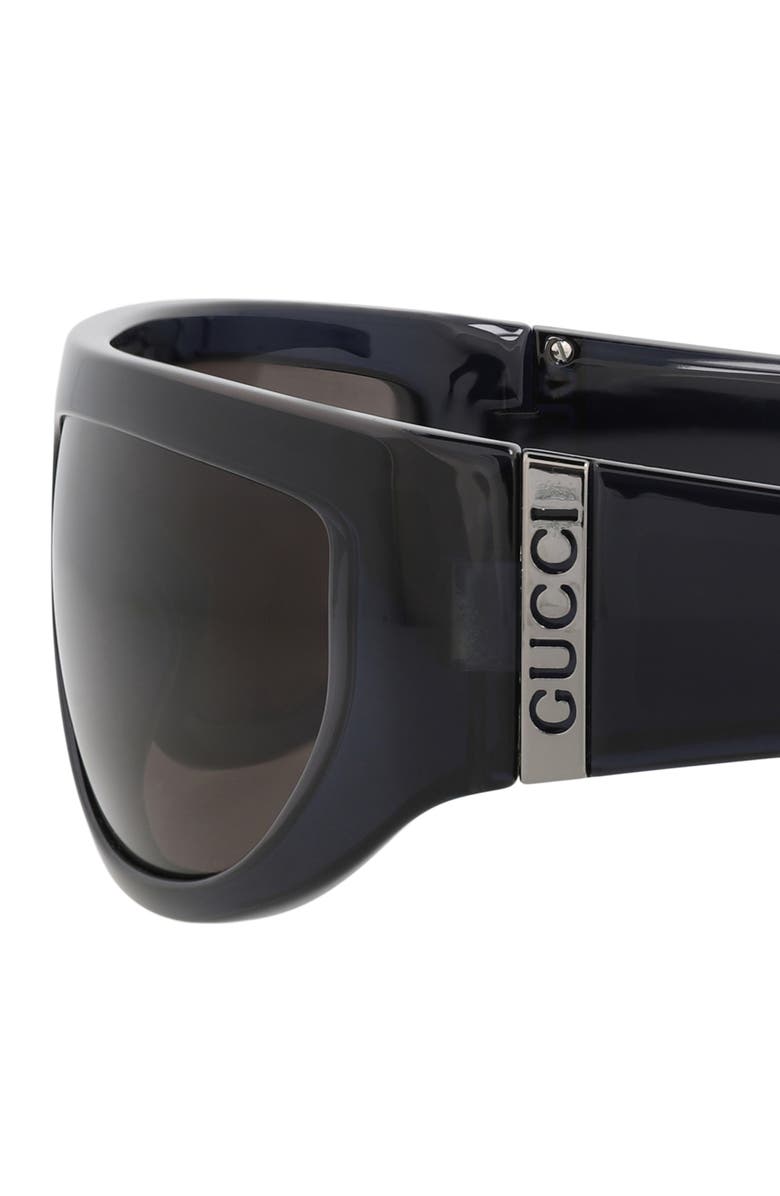 Gucci 64mm Wrap Sunglasses, Alternate, color, 